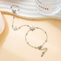 Bracelet Papillon Mat Style Coréen Ins, Bracelet Ouvert Unique Tendance, Bijoux et Accessoires Chic pour Femmes en Gros