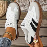 Mules décontractées rétro pour femmes, à lacets, bout fermé, sans talon, à enfiler, plates, multicolores, tendance