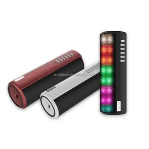 2023 Nieuwkomers Mini Draadloze Bt Speaker Smart Soundbar Microfoon Speaker Led Draagbare Audio Auto Speaker Subwoofer Licht Op