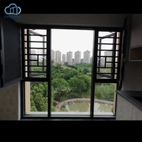 Fenêtre à battants multi-panneaux en aluminium sur mesure avec vitrage de sécurité pour projets de villas et d'appartements à l'étranger