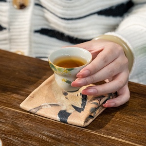 Hand-painted osmanthus ceramic tea cup cup kung fu tea cup Chinese tea cup cup cup bowl built <b>kettle</b> dry bubble plate - Product Image 1