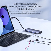 Adaptor Multiport Tipe C Hub Docking Station USB C Hub 10 in 1 Adaptor USB C Hub