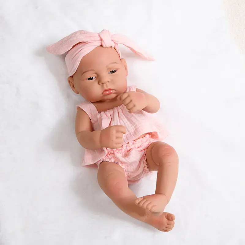 Bebe新生児幼児16インチ小さな本物の素敵なシリコン生まれ変わった赤ちゃん人形