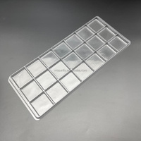 Plateau alvéolé en plastique PET transparent jetable pour 21 puces graphiques GPU 40x40mm, emballage d'accessoires informatiques, vente en gros