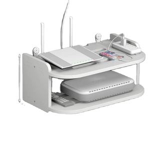 工場直販価格 テレビボックス＆ルーター用<span class=keywords><strong>2</strong></span>段収納棚 穴あけ不要 壁掛けオーガナイザーボックス - Product Image 1