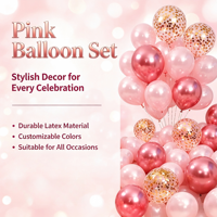 Ensemble de ballons en confettis métalliques chromés Or Argent Rose Or Ballons en latex pour les décorations d'anniversaire, de mariage et d'anniversaire de mariage