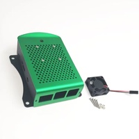 Boîtier de carte mère Raspberry Pi - Châssis de refroidissement en alliage d'aluminium de 2e/3e génération de type B+, boîte anti-poussière, accessoires
