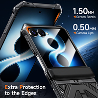 Nueva Funda Magnética Resistente con Protección Total y Soporte Metálico Oculto para Samsung Z Flip 8 7, Funda para Teléfono Plegable