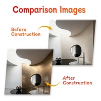 Peinture de revêtement métallique liquide sophistiquée à texture de points en laiton pour bureaux de réception, bureaux de luxe et installations murales modernes