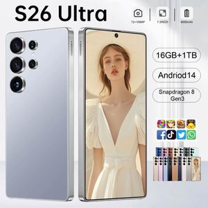 สมาร์ทโฟน Big Battery S26 ultra หน้าจอ 6.9 นิ้ว Octa Core ระบบปฏิบัติการ Android 14 แบตเตอรี่ 5000mAh รองรับซิมคู่ 4G Wi-Fi 5G กล้อง 108MP หน้าจอ 90Hz - Product Image 2