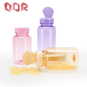 ขวดพลาสติกทรงกระบอกสำหรับยา ยี่ห้อ DOR ฝาเกลียว PET สีชมพู ม่วง ส้ม หลากสี สำหรับใส่ยาเม็ด - Product Image 3