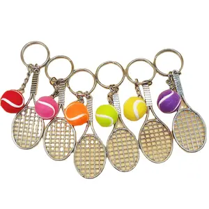 סימולציה טניס מחבט טניס מפתח טבעת תליון ספורט אירוע פרסים קידום מכירות ומתנות יצירתי קטן מתנות סיטונאי