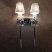 En stock livraison rapide lampe d'intérieur de haute qualité à la française applique murale en cristal K9 applique murale décorative de luxe en cristal chromé