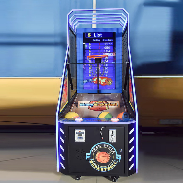 Beibeiying  Amusement Coin Operated Screen Video Games Shooting Kid Basketball Machine Single Player 170W Indoor Use Bill