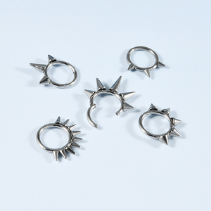 Paslanmaz çelik burun ve küpeler Segment yüzükler kalp şekilli kıkırdak Daith Conch sarmal <span class=keywords><strong>Septum</strong></span> Piercing yüzükler göbek takı<span class=keywords><strong>s</strong></span>ı 16G - Product Image 6