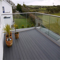 Système de garde-corps en aluminium personnalisable avec verre trempé en U, finitions brossées/polies, durable, vue améliorée, garantie 3 ans