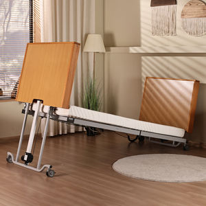 Tempat Tidur Perawatan Elektrik Tecforcare Hi Low untuk Panti Jompo, Tempat Tidur Medis Kayu untuk Perawatan di Rumah IEC 60601, Tempat Tidur Rumah Sakit, Peralatan Rumah Sakit - Product Image 3
