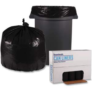Revestimiento para Basureros Boardwalk 520 Super Extra-Heavy, 33x39, Revestimiento de Plástico Grande, 1.6 Mil, 33 Galones, Negro, 10BG/RL 10RL/CT, Diseño Impreso Grueso - Product Image 2