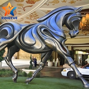 Sculpture d'art équestre en bronze personnalisée pour la décoration paysagère d'hôtels, villas, parcs et places commerciales - Product Image 3