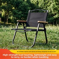 Chaise Kermit - Chaise pliante de style glamping avec table - Mobilier d'extérieur portable pour le camping, le pique-nique, la pêche et la plage