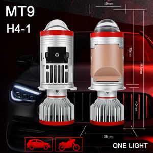 Lente de Proyector Bi-LED <span class=keywords><strong>MT9</strong></span> para Auto, Bombilla LED H4 para Faros Delanteros HB2 H4 H/L, Faros Delanteros LED H4 con Lente de Proyector Láser - Product Image 4