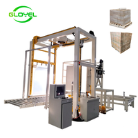 Mesin Pembungkus Otomatis Penuh Tipe Gantry Frame Pallet Online Robot Swing Arm Stretch Wrapper Foil Hemat Energi Rotary