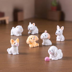 Venta al por mayor flocado muñeca creativa lindo Corgi cachorro lindo pequeño adorno ornamento - Product Image 3
