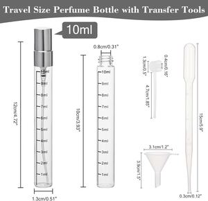 Factory Newest Clear Glass Cylinder Pocket <b>Perfume</b> Refill <b>Spray</b> <b>Bottle</b> Customizable <b>Spray</b> Cap Screen Printing Skin Care Serum - Product Image 2