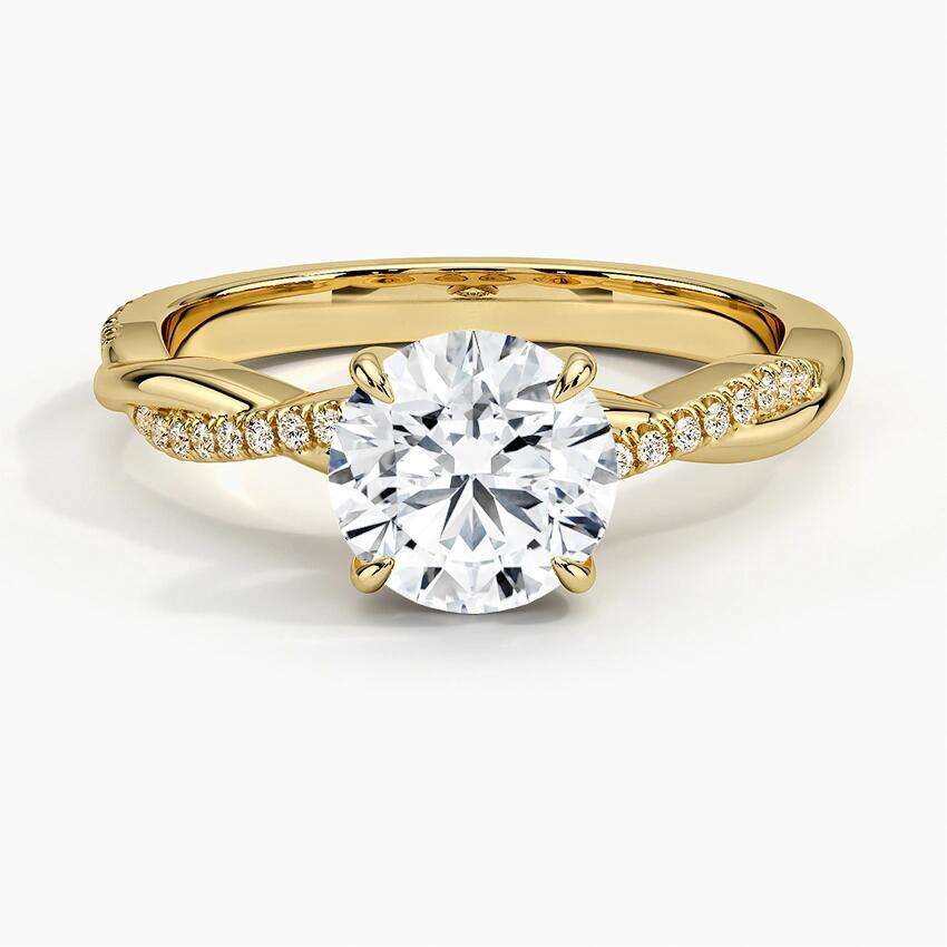 S925 VVS 1CT Round Moissanite Ring