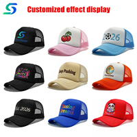 Casquette de camionneur à 5 panneaux, impression personnalisée professionnelle, Logo brodé, maille, mousse de qualité supérieure