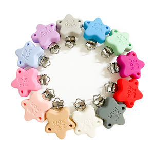 Cadena de silicona de grado alimenticio para chupete, redonda/con forma de dibujos animados, no tóxica, 10 colores, para hacer joyas DIY con cuentas para chupete - Product Image 3