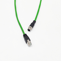 Connecteur Ethernet industriel M12 vers RJ45 pour capteurs, étanche IP67, câble PUR Cat6a à 4 broches avec code D, prise mâle personnalisable