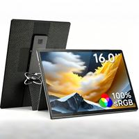 Monitor Portabel 16-inci Baru, Ekstensi Layar Ganda, Layar IPS, Resolusi High-definition 1200P, Garansi 12 Bulan