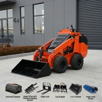 Chargeuse compacte de haute qualité, matériel de terrassement, mini-chargeuse compacte agricole avec accessoires