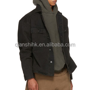 Baggy recadrée hommes sweats à capuche unisexe Streetwear blanc personnalisé bouffant sweat à capuche imprimé haute qualité français éponge lourd à capuche - Product Image 4