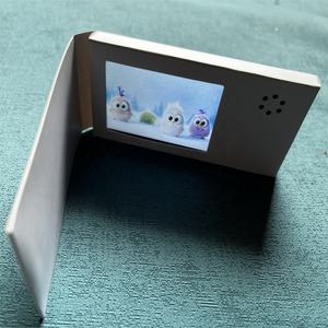 Cartes d'anniversaire personnalisées blanches avec écran LCD de 2,4 pouces, lecteur vidéo, brochure, invitation, carte de vœux pour fête, mariage, publicité - Product Image 2