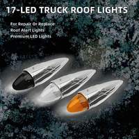 Nouvelles lampes de toit pour camion 12V/24V de haute qualité à 17 LED 12W, feux d'avertissement de toit, lampes de toit de cabine électroplaquées