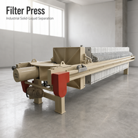 Nouvelle presse à plaques et cadres automatique contrôlée par PLC, plaques filtrantes en polypropylène, surface filtrante de 100 m², chargement automatique des plaques