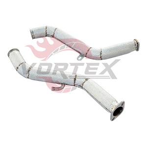 Vortex Stainless Steel Downpipe for Infiniti Q50 Q60 3.0T VR30 Performance Turbo Upgraded Piping Heat Shield - Product Image 2