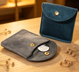 Soft Velvet Jewelry Pouch with Snap Button Portable <b>Envelope</b> Style Storage Bag for Earrings Necklaces Rings Small <b>Gifts</b> 8*8cm - Product Image 6