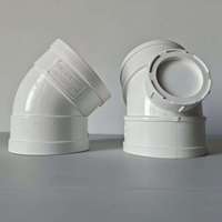 ACCESORIOS DE PVC: Conexión de Tubería de Drenaje de PVC Económica, Curva de 45 Grados, 75 mm, para Renovación del Hogar y Proyectos de Plomería Económicos