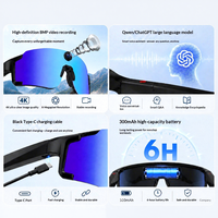 Lunettes de sport intelligentes anti-vent et anti-sable, fonction d'appel, reconnaissance d'objets par IA, traduction, 8MP – Nouveauté très demandée
