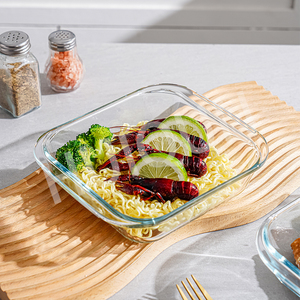 Borosilicate lò vi sóng an toàn 3 cái Glass bakeware Bộ Kính nướng món ăn đặt khay nướng đặt - Product Image 6