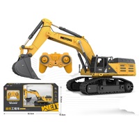 6526A 6519A 1/20 coche de ingeniería de Control remoto torre de excavadora de aleación RC gira 690 grados simula fumar WEITENG