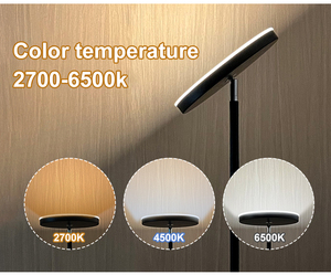 โคมไฟตั้งพื้น LED รุ่นใหม่ปี 2026 ปรับได้ 360 องศา โครงสร้างโลหะ ควบคุมการหรี่แสงด้วยรีโมท ค่า CRI สูง 90 ความสว่าง 3000 ลูเมนส์ เหมาะสำหรับห้องนั่งเล่น - Product Image 3