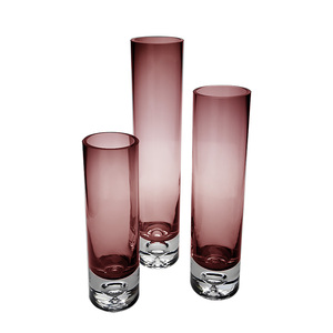 Tall Colored Clear Home Decor <strong>Bubble</strong> Flower Glass Cylinder <strong>Vase</strong> - Product Image 6
