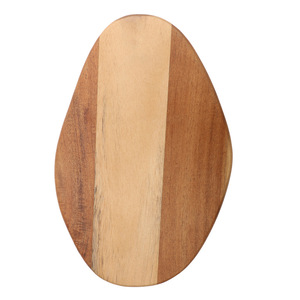 Tabla de queso ovalada de madera maciza de acacia, bandeja de corte de 2 cm de grosor para fiestas, plato para carne. - Product Image 2