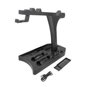 PSVR kontrolörleri ve <span class=keywords><strong>PS4</strong></span> kontrolörleri depolama için KJH çok fonksiyonlu şarj standı <span class=keywords><strong>PS4</strong></span>/<span class=keywords><strong>PS4</strong></span> Pro/<span class=keywords><strong>PS4</strong></span> ince konsol ile uyumlu - Product Image 1