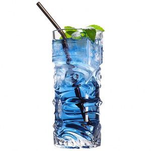 Verre à cocktail Tiki créatif en cristal transparent de 400 ml, motif Grimace Hawaïenne, unique, pour eau, jus, bière, idéal pour bar, maison, restaurant - Product Image 3