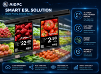 Sistem Label Harga Digital LCD ESL Full Kit BLE 5.0 IP65, Poster Digital untuk Toko Retail, Toko Kelontong, Toko Kecantikan, dan Pusat Perbelanjaan Dalam Ruangan